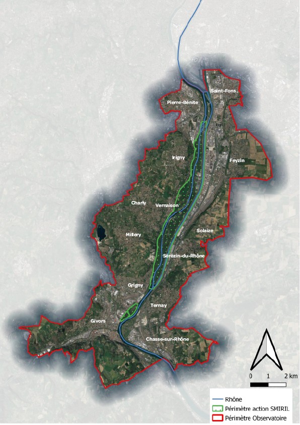 Carte du territoire de l'observatoire